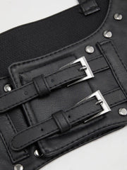 BUCKLE STUDDED CORSET BELT