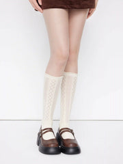 RUFFLE TRIM CREW SOCKS