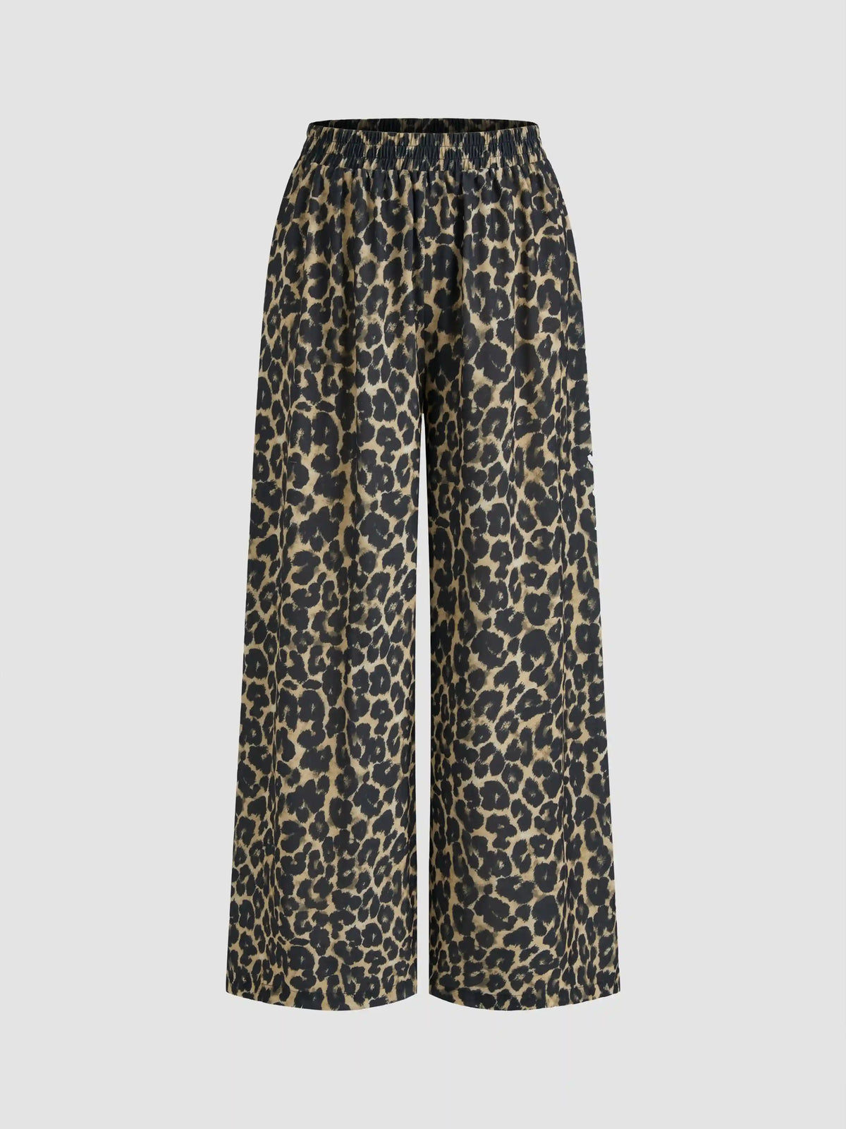 Leopard Low Rise Pull-On Wide Leg Pant