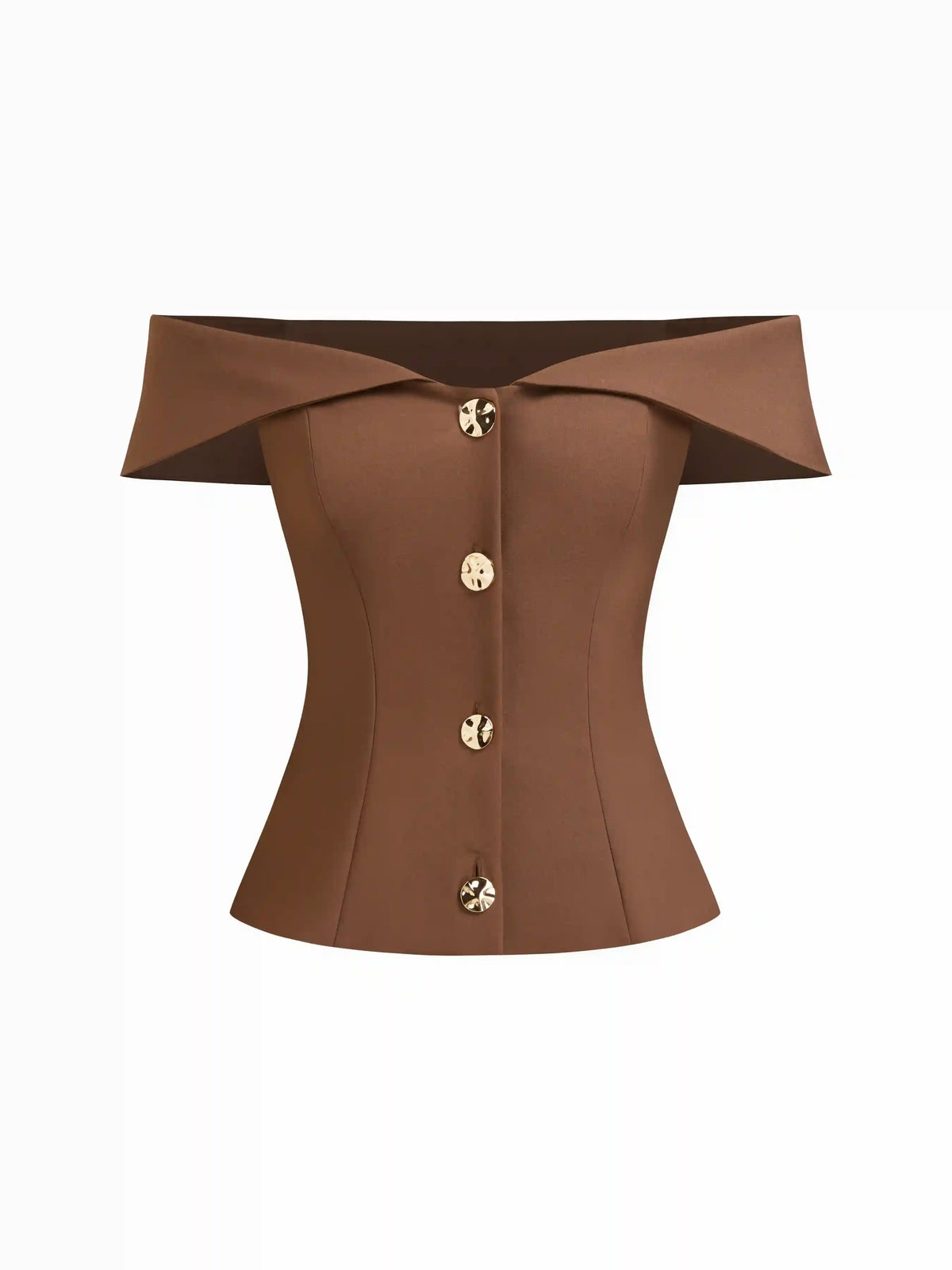 Off-Shoulder Top With Metal Detail