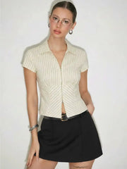 Mid Rise Solid Mini Skirt With Belt