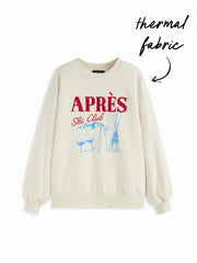 APRÈS Ski Club Embroidery Terry Graphic Oversized Sweatshirt