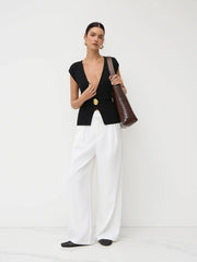Knit V-Neck Dolman Sleeve Vest