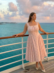 Cotton-blend Sculptural Square Neck Lace Trim Ditsy Floral Shirred Ruffled Maxi Dress Curve & Plus
