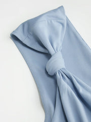 High Stretch V-neck Knotted A-line Maxi Dress Curve & Plus
