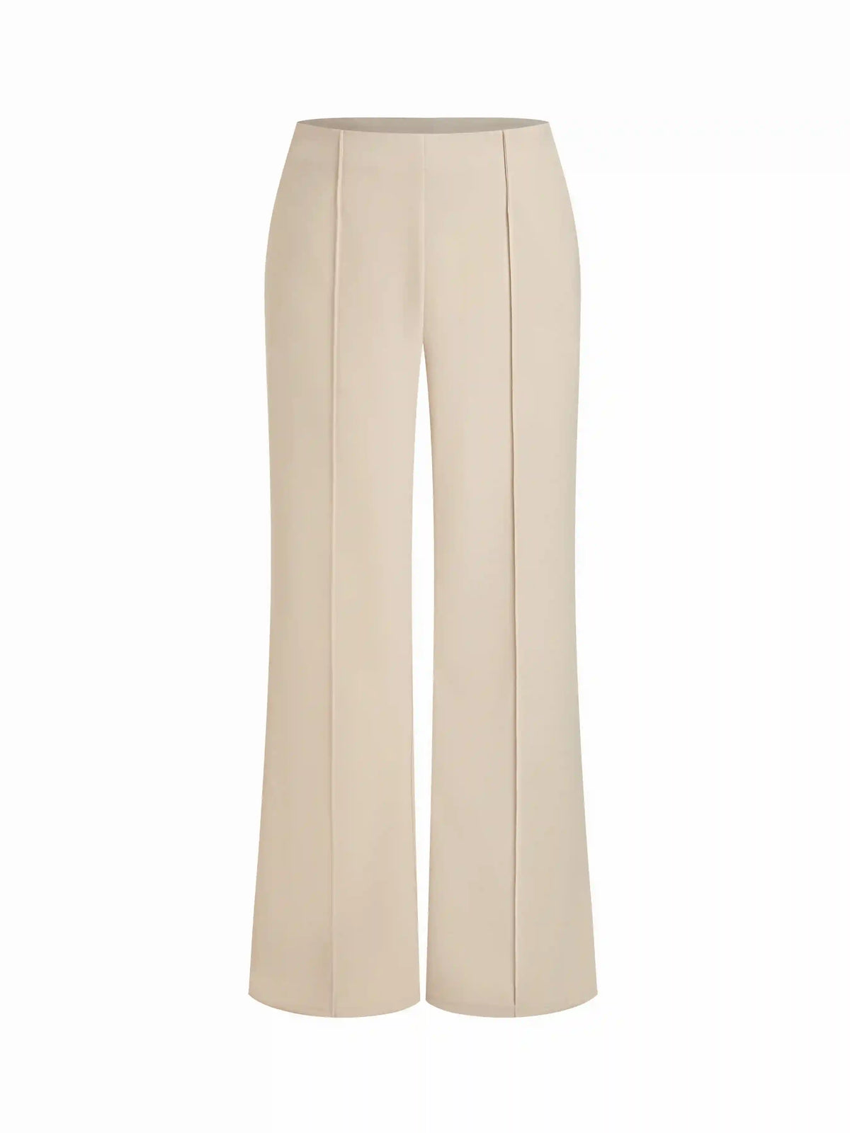 Low Rise Pleated Straight Leg Cropped Trousers