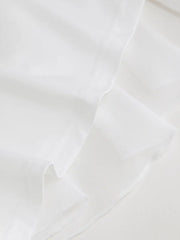 Off-shoulder Lantern Sleeve Asymmetrical Ruffle Hem Mini Dress