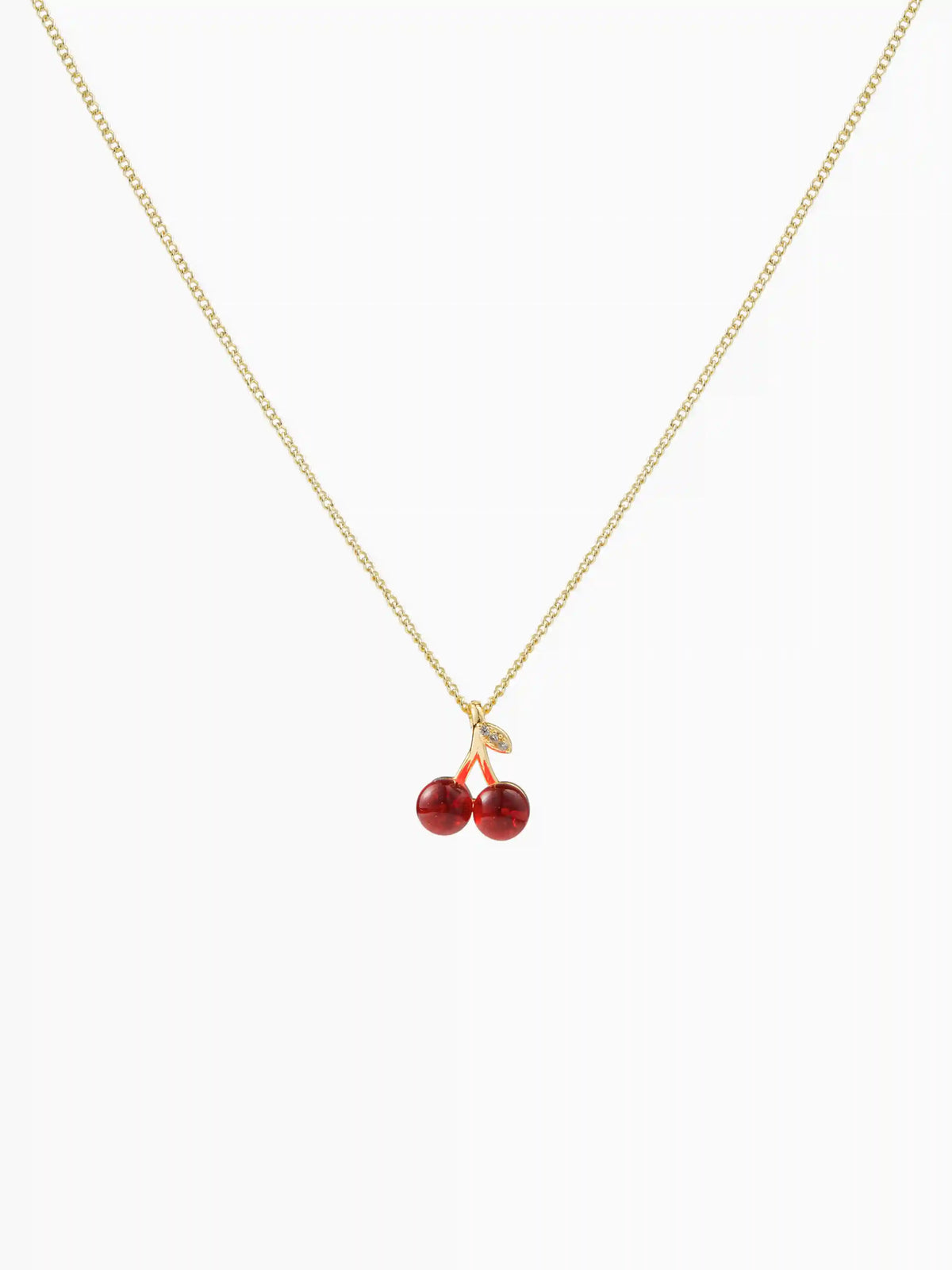 CHERRY & ZIRCON NECKLACE