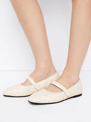 QUILTED MARY JANE FLATS