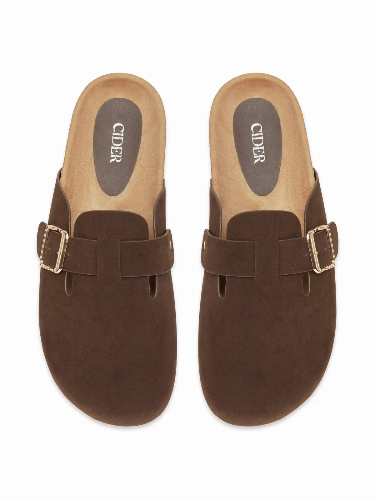 FAUX SUEDE BUCKLE FLATS