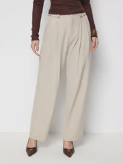 Mid Rise Tapered Trousers With Functional Pockets