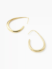 SLIM OVAL DESIGN  HOOP EARRINGS