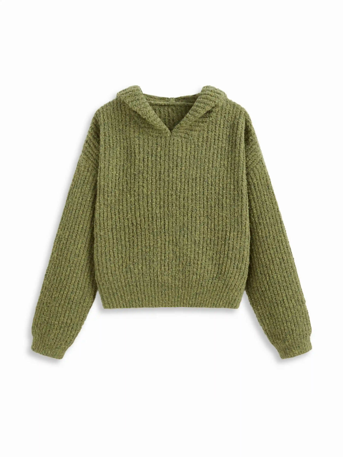 Knit Long Sleeve Oversized Hoodie