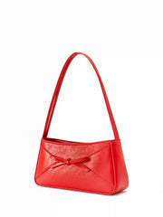 FAUX LEATHER BOWKNOT DECOR SHOULDER BAG