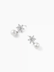 Snowflake Pattern Drop Earrings