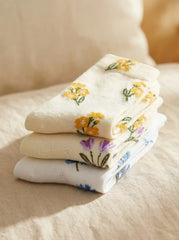 3 PAIRS FLORAL CREW SOCKS