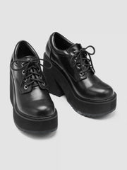 Chunky Heeled Lace-up Loafers