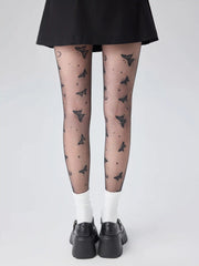 BUTTERFLY PATTERN TIGHTS