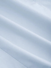 Cotton-blend Collar V-neck Long Sleeve Wrap Tie Side Shirt