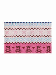 BOWKNOT & BEAR PATTERN DOOR MAT