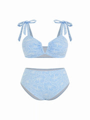 Floral Sweetheart Underwire Full Coverage Bikini Set Curve & Plus