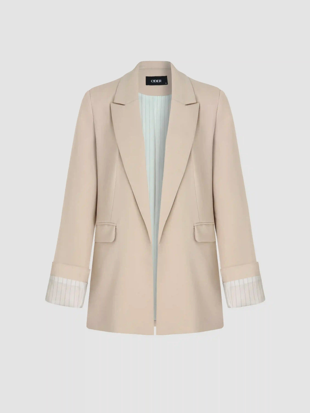 Woven Blazer With Pocket