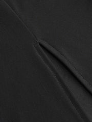 Mock Neck Sheer Slit Midi Dress