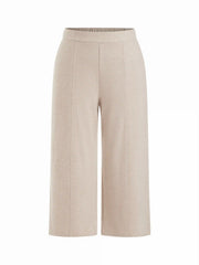 Soft Mid Rise Elastic Waist Everyday Pants Curve & Plus
