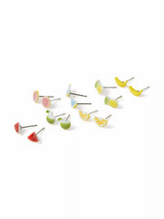 7 PAIRS FRUIT STUD EARRINGS SET