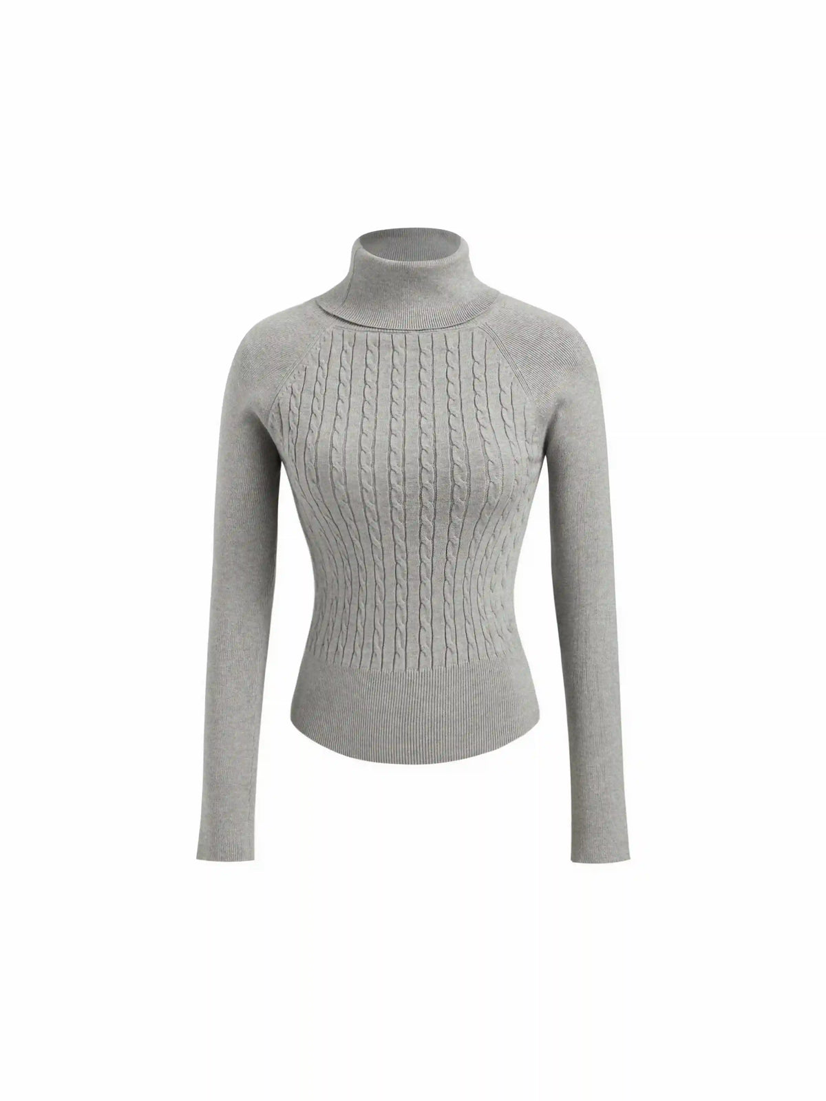 Cable Knit Turtleneck Long Sleeve Top