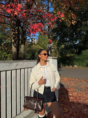 Corduroy Oversized Crop Jacket