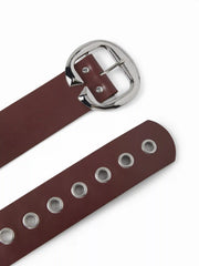 EYELET EMBELLISHED BUCKLE BELT