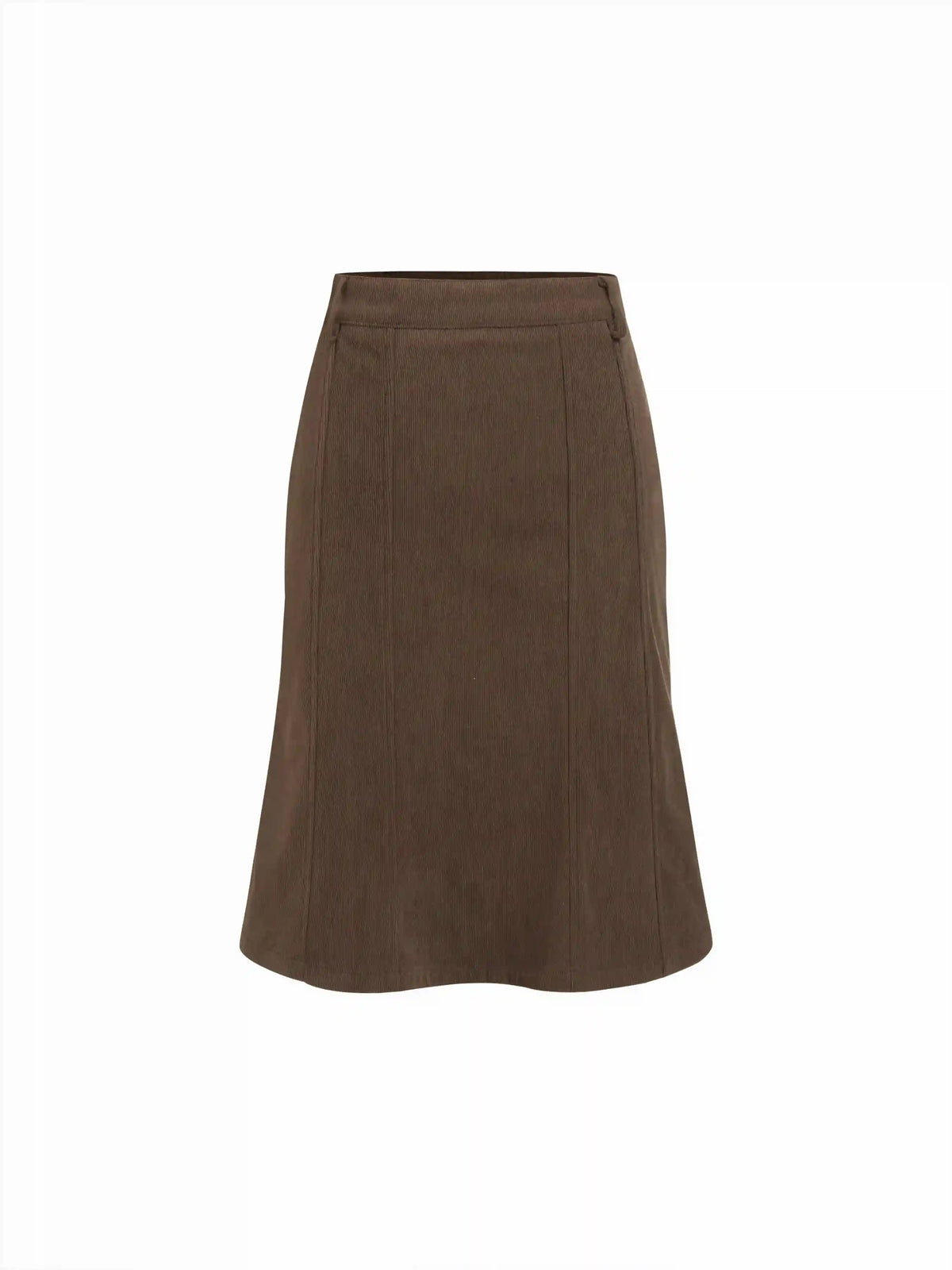 Mid Rise Half Zip A-line Midi Skirt