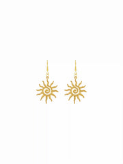 SUN PATTERN DROP EARRINGS