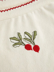 Radish Graphic Square Neck Lettuce Trim Cami Top