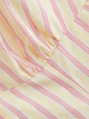 Cotton-blend Collar Stripe Button Shirt