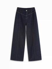 Cider Denim Mid Rise Wide Leg Jeans