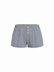 Low Rise Stripes Stripe Button Shorts