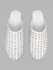RHINESTONE MULE FLATS