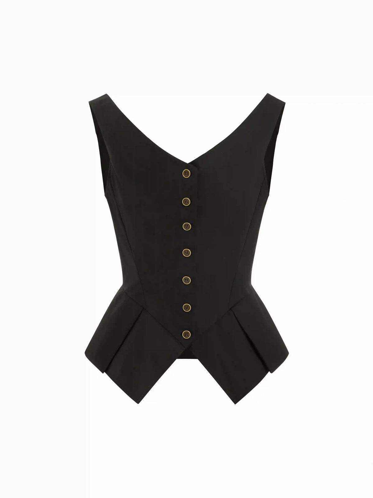 Cotton-blend Sweetheart Ruched Peplum Hem Top