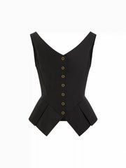 Cotton-blend Sweetheart Ruched Peplum Hem Top