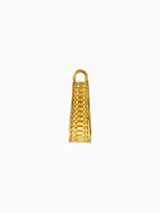ENGRAVED D-SHAPED STAINLESS STEEL BIKINI CHARM