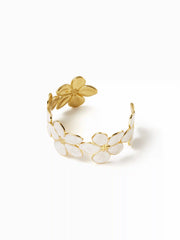 FLOWER OPEN BANGLE BRACELET